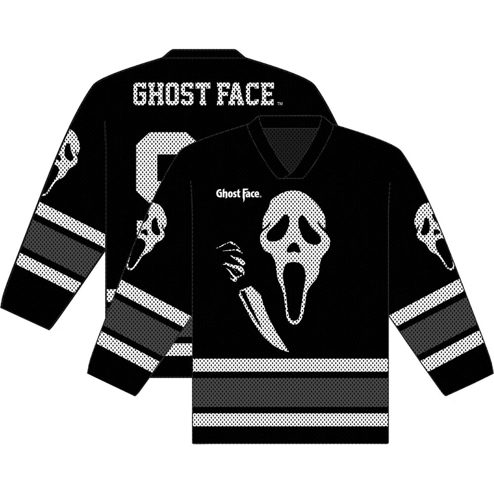 GhostFace The Icon Of Halloween #96 Scream Horror Movie Hockey Jersey Size L